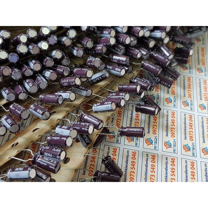 Tụ hóa 6.8uF 50V kích thước 5x11mm chính hãng