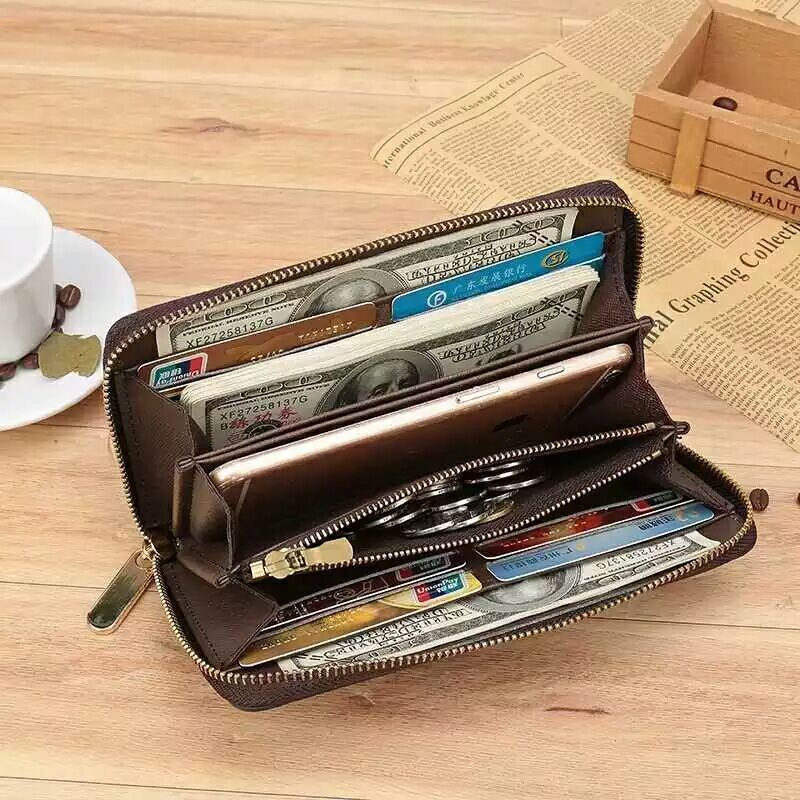 Ví cầm tay dáng dài sức chứa lớn có khóa kéo cho nam và nữ NSGSB33 qBki | BigBuy360 - bigbuy360.vn