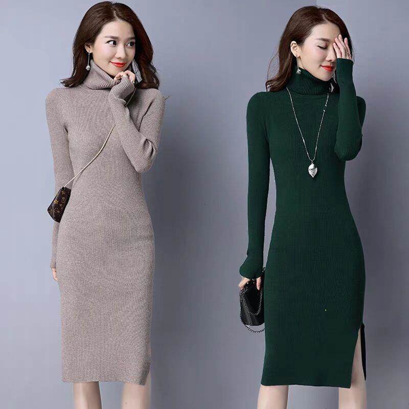 Áo Len Cổ Lọ Dáng Rộng Thời Trang Mùa Thu Phong Cách Hàn Quốc Cho Nữ