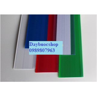 Nẹp nhựa cài giá siêu thị. Nẹp băng dính hai mặt.