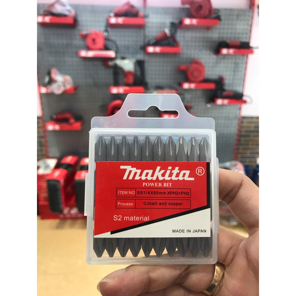Đầu vặn vít ngắn MAKITA PH2 65mm ( 10 MŨI )