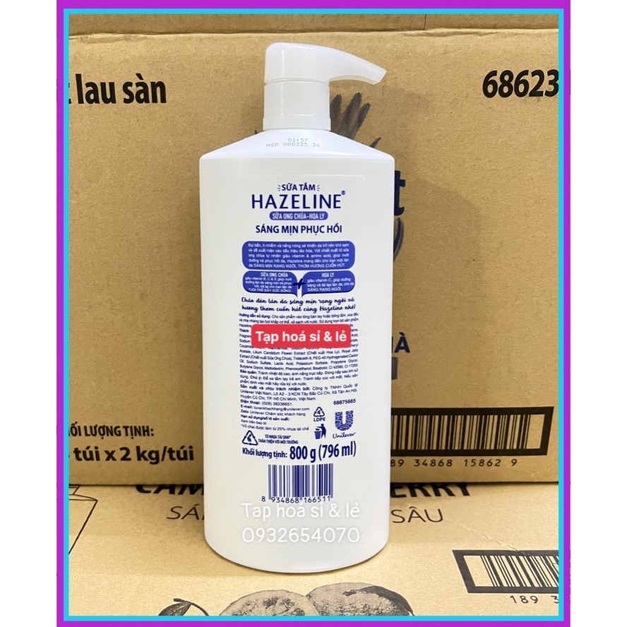 Sữa tắm Hazeline Sữa Ong Chúa Hoa Ly 800g