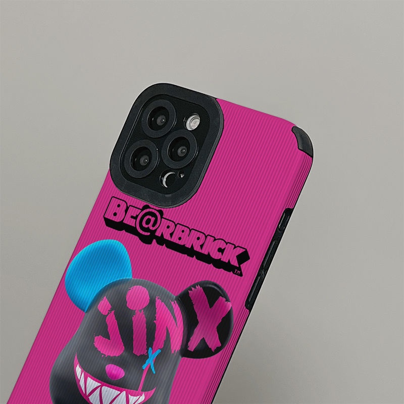 Ốp điện thoại silicon mềm hình gấu màu tím đáng yêu độc đáo cho Iphone 7 8 Plus 12 13 11 Pro Max X Xs Max Xr