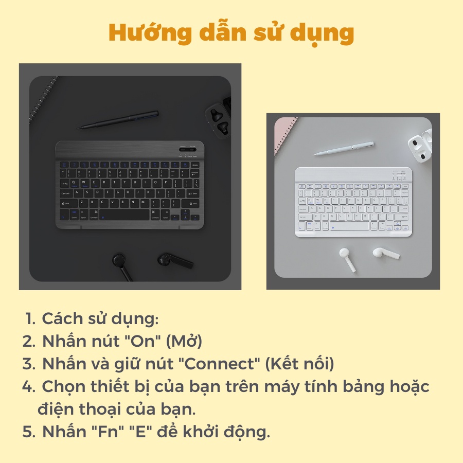 BÀN PHÍM BLUETOOTH KHÔNG DÂY CHO LAPTOP, ĐIỆN THOẠI, IPAD TIỆN LỢI