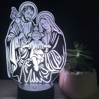 Đèn thờ Gia đình thánh gia, Đèn tranh thờ gia đình thánh gia, Đèn thờ công giáo, Đèn led đổi màu