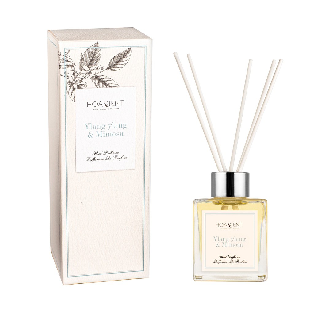 Bộ Khuếch tán mùi hương que mây Hoarient - Ylang Ylang &amp; Mimosa 100ml
