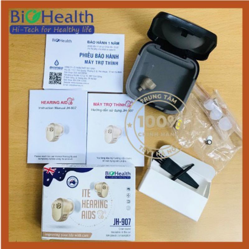 BẢO HÀNH 1 NĂM - MÁY TRỢ THÍNH không dây ITE Biohealth JH-907 - Máy điếc, Tai nghe trợ thính cho người già CHÍNH HÃNG.