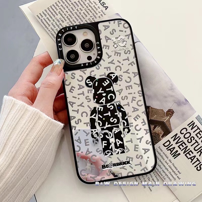 Ốp Điện Thoại Acrylic Cứng Tráng Gương Hình Gấu Gloomy Thời Trang Cho iPhone 13 12 11 Pro X XS Max XR 7 8 Plus