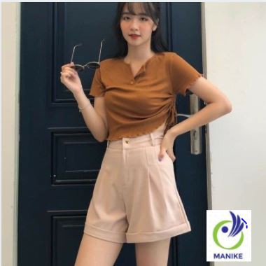 Quần Short Nữ Gập Gấu Hàng Cao Cấp