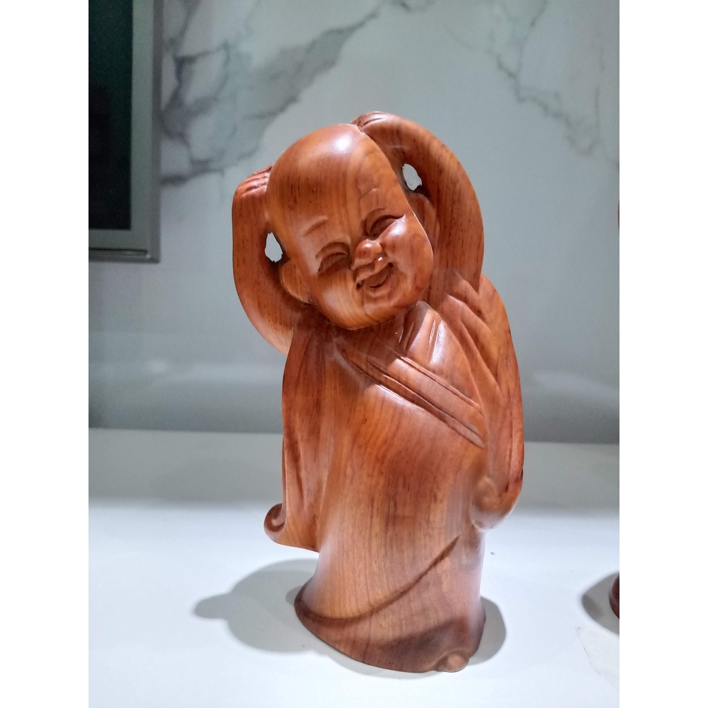 Bộ tượng tam không tam tiểu gỗ hương cao 15