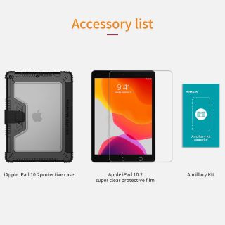 Combo Bao Da + Kính Cường Lực Nillkin Cho iPad 10.2'/ iPad Gen 7 2019 Chính Hãng ( Bảo Vệ Máy Toàn Diện)