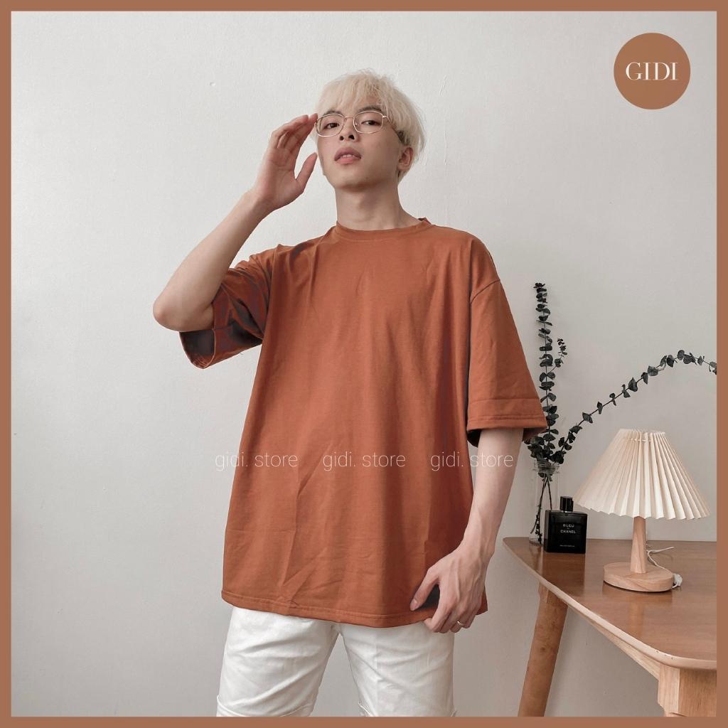 Áo Phông Trơn Tay Lỡ form rộng OVERSIZE vải thun co giãn Nam Nữ Unisex - thoáng mát, không nhăn, hàng chính hãng 💥 GIDI