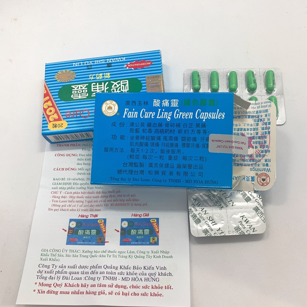 Toan Thống Linh Đài Loan Tem Bầu Và Vuông Hộp 20 Viên- Hỗ Trợ Xương Khớp