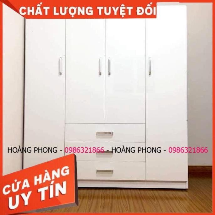 Tủ quần áo 4 cánh - Tủ nhựa đài loan cao cấp (1m62 x 1m85) Miễn phí vận chuyển Bảo hành 2 năm tận nơi