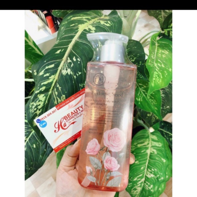 Sữa tắm dưỡng ẩm tốt trắng da thơm hương nước hoa hồng lưu hương lâu The Face Shop Perfume Seed Capsule Body Wash 300ml