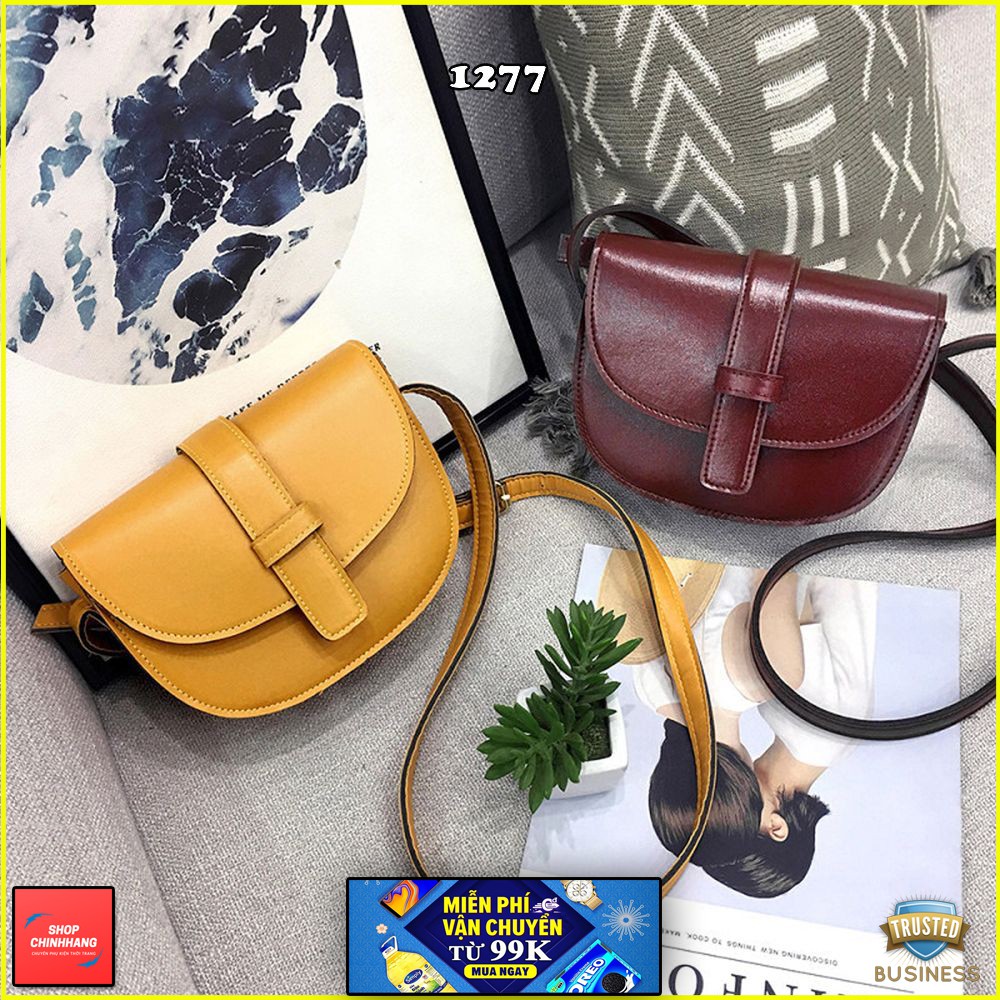 Túi đeo chéo thời trang✨FREESHIP✨túi da PU mềm mại hình bán nguyệt sang chảnh SH1277