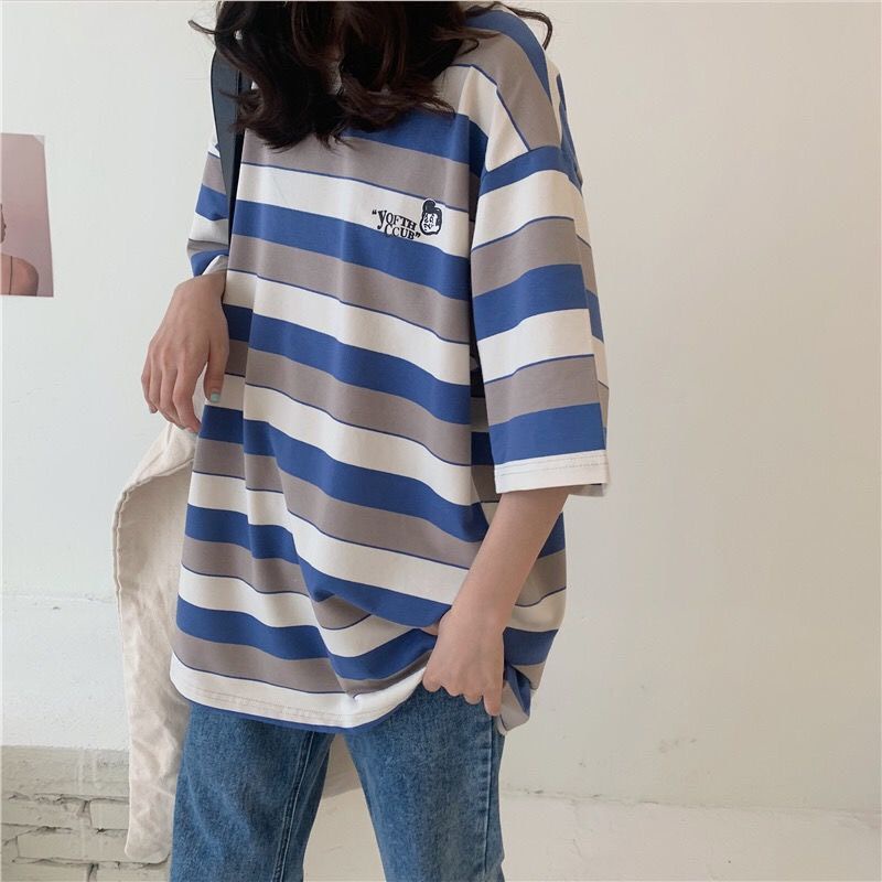 : Áo thun kẻ cậu bé AM chất thun cotton dầy mát, kẻ 2 màu, in logo cậu bé, màu đẹp chuẩn, dầy dặn..