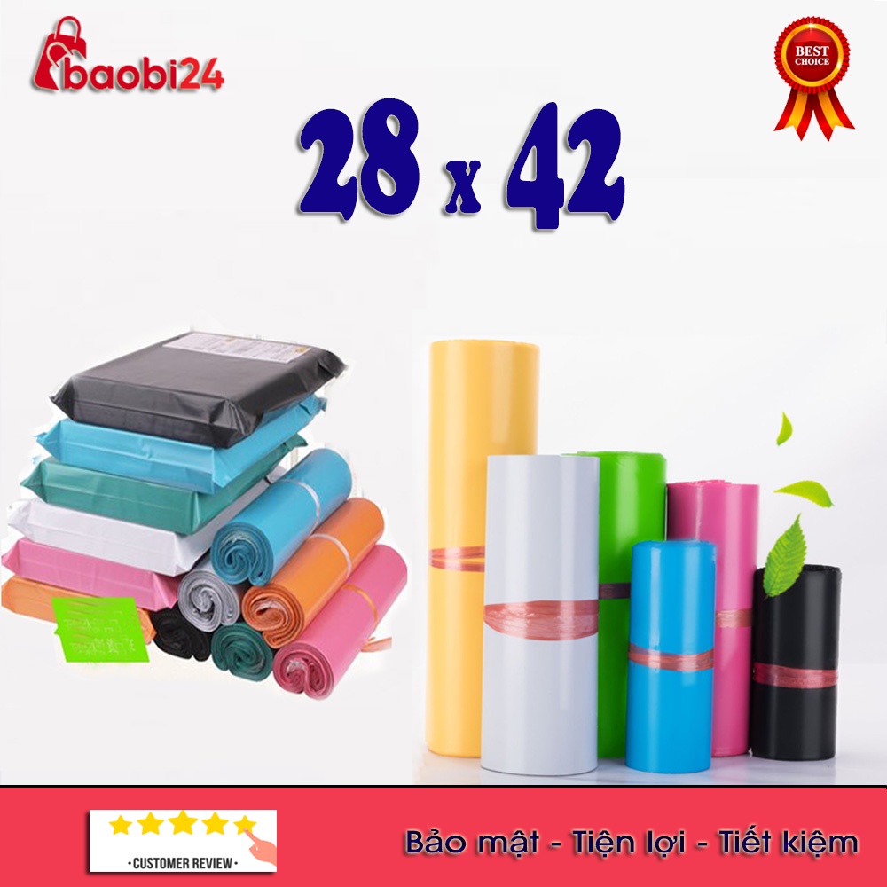 Túi gói hàng niêm phong Size 28x42 Túi đóng hàng có keo dán miệng Tui niem phong BaoBi24