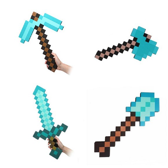 Combo Rìu Kiếm Cuốc Xẻng Minecraft Kim cương