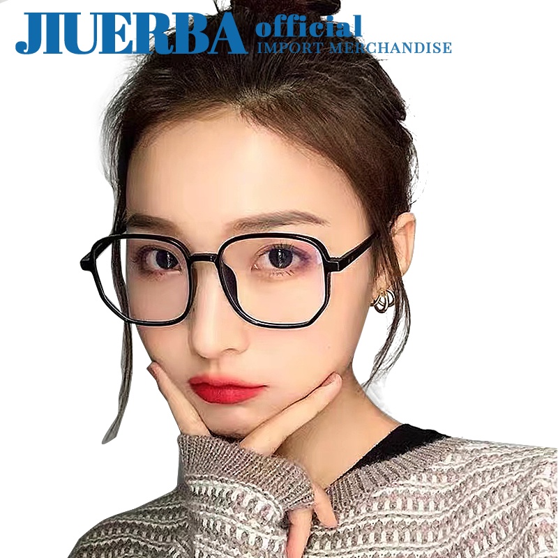 Kính gọng vuông JIUERBA chống bức xạ phong cách cổ điển cho nam và nữ