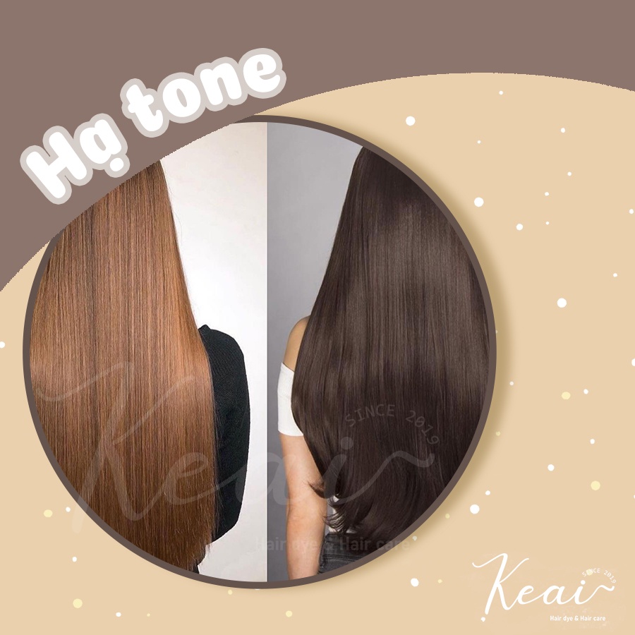 Thuốc nhuộm tóc tại nhà Hạ Tone - Hạ Tông - kèm oxi - không tẩy - Keaihairdye