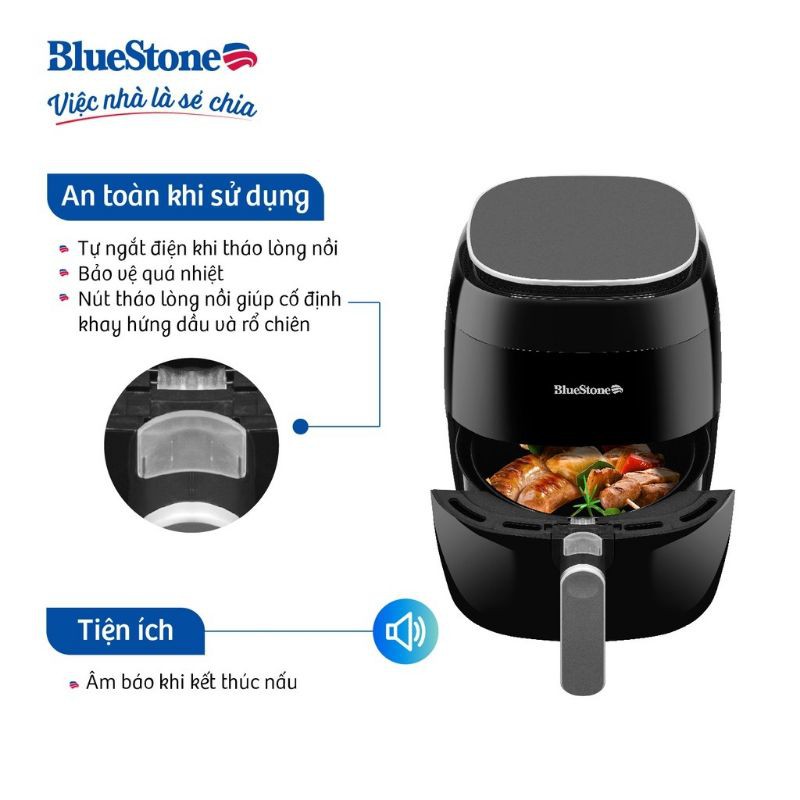 NỒI CHIÊN KHÔNG DẦU ĐIỆN TỬ BLUESTONE AFB - 5866 ( Dung tích : 3,5 lít)