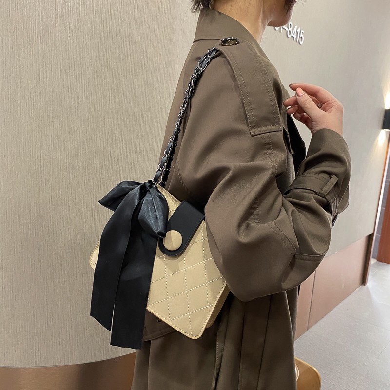 Túi đeo vai công sở buộc nơ thời trang nữ siêu hot 2021 ❤❤❤ Freeship