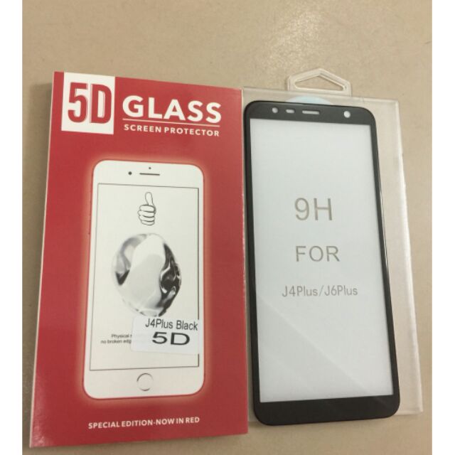 Dán full 5D xịn samsung J4 plus(tặng ốp silicon)