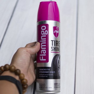 Xịt Dưỡng Bóng Vỏ Lốp Ô Tô - Phục Hồi Nhựa Đen Flamingo F010 500ml - SẢN PHẨM CHÍNH HÃNG.