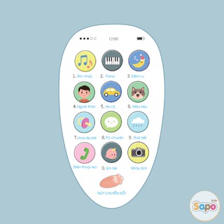 Điện Thoại Đồ Chơi Có Gặm Nướu Phát Triển Khả Năng Âm Nhạc Cho Bé ( Kèm Tặng Pin)