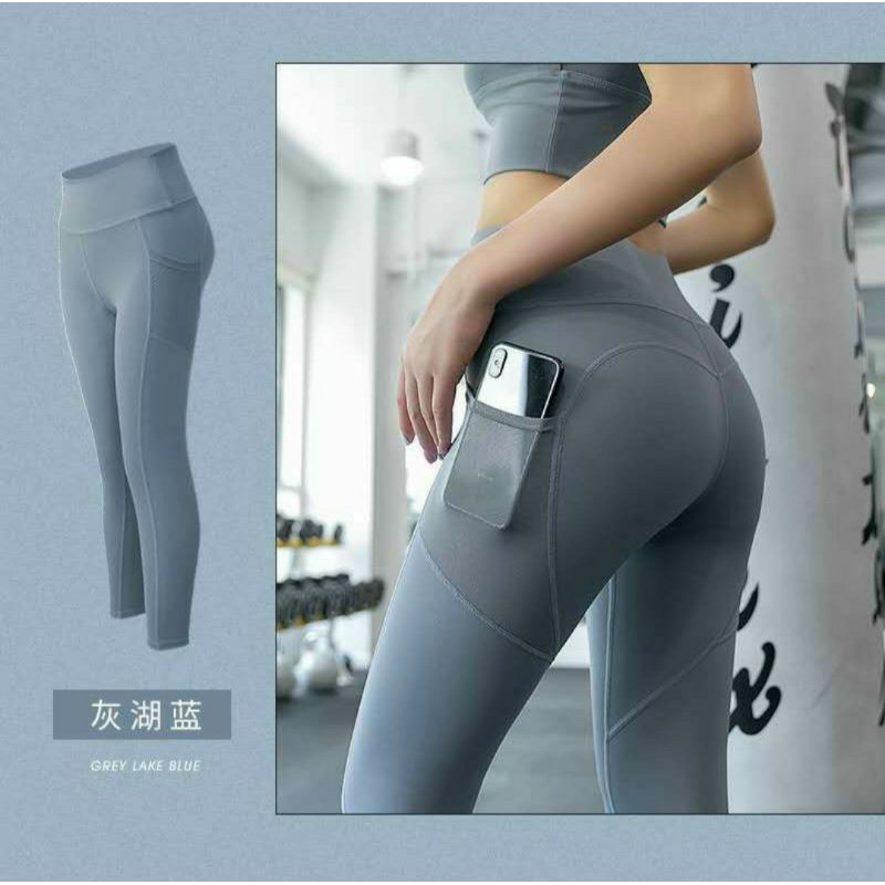 Quần dài nữ tập gim có túi siêu đẹp
