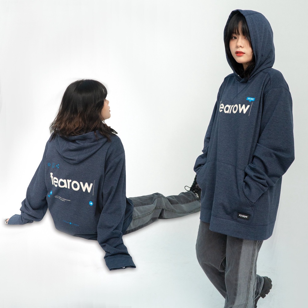 Áo hoodie Fearow Half Frame màu xanh than - FW204