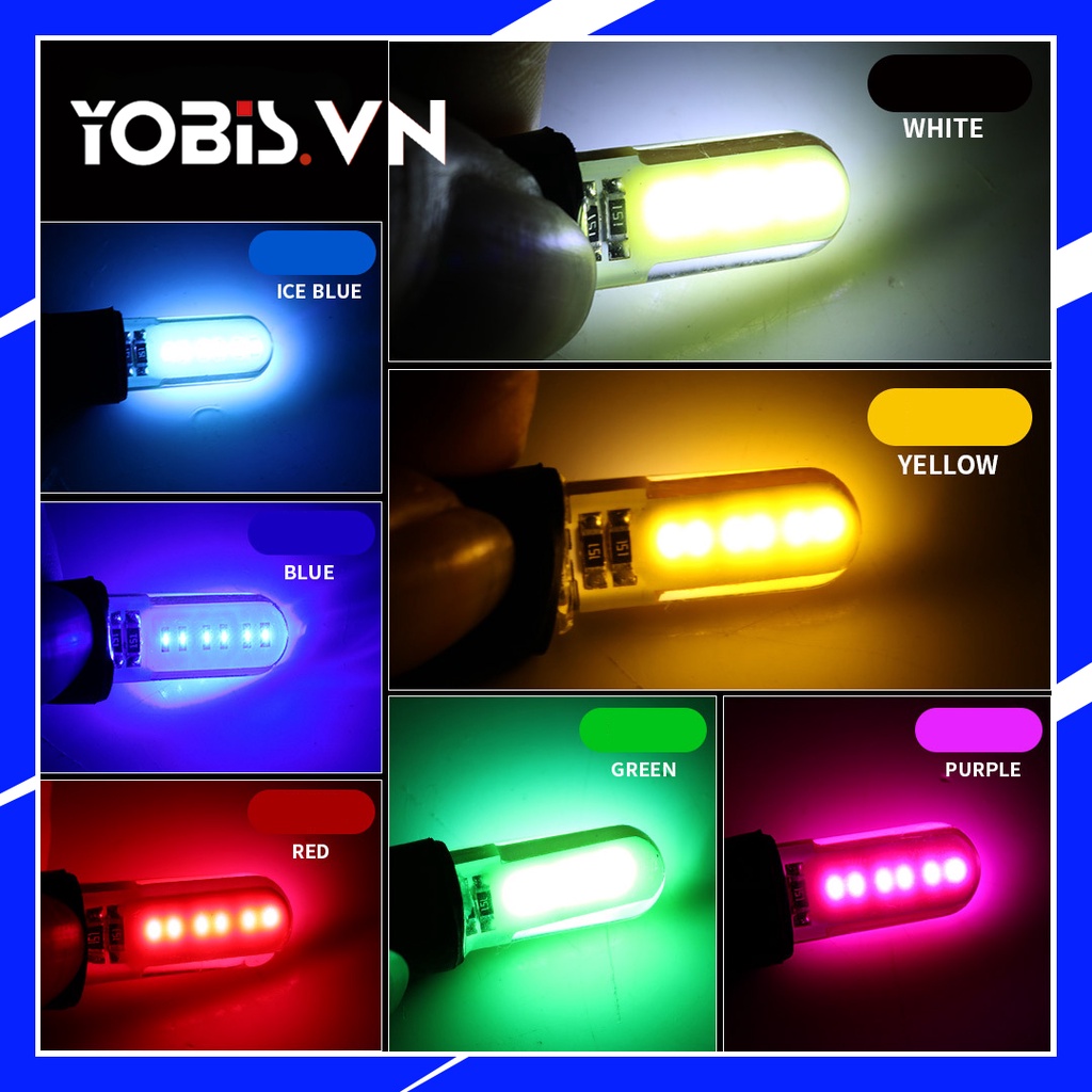 Bóng đèn LED T10 W5W 12SMD T10 DC12V ánh sáng trắng dành cho xe hơi