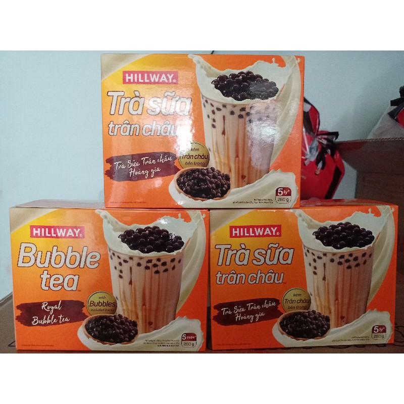 [Mã GROSALEHOT giảm 8% đơn 250K] Trà Sữa Trân Châu Hoàng Gia HILLWAY( 5 gói trà sữa+ 5 gói trân châu)