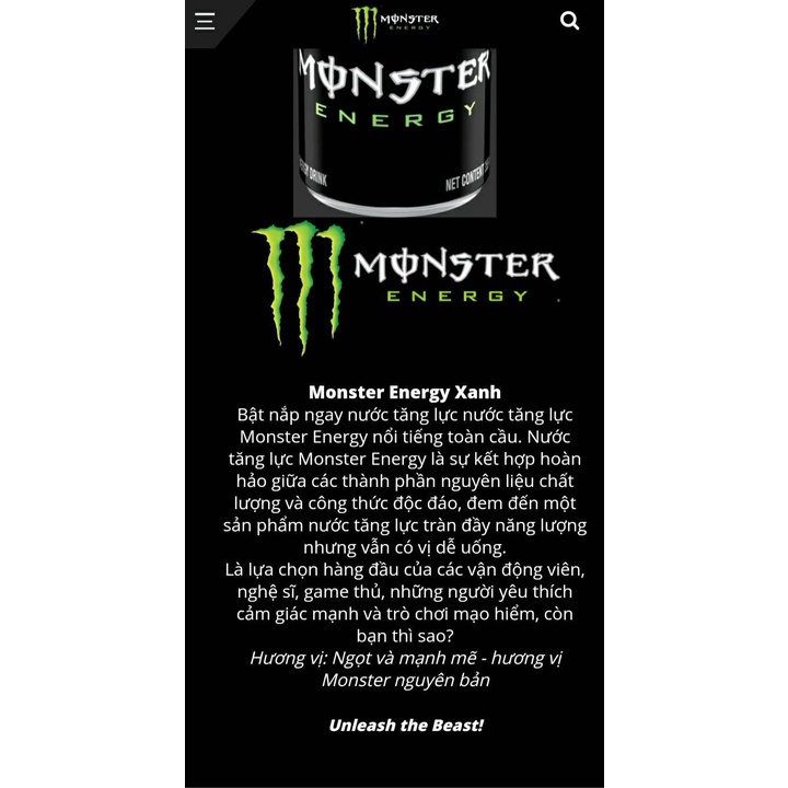 Nước Tăng Lực Monster Energy Lon 355ML