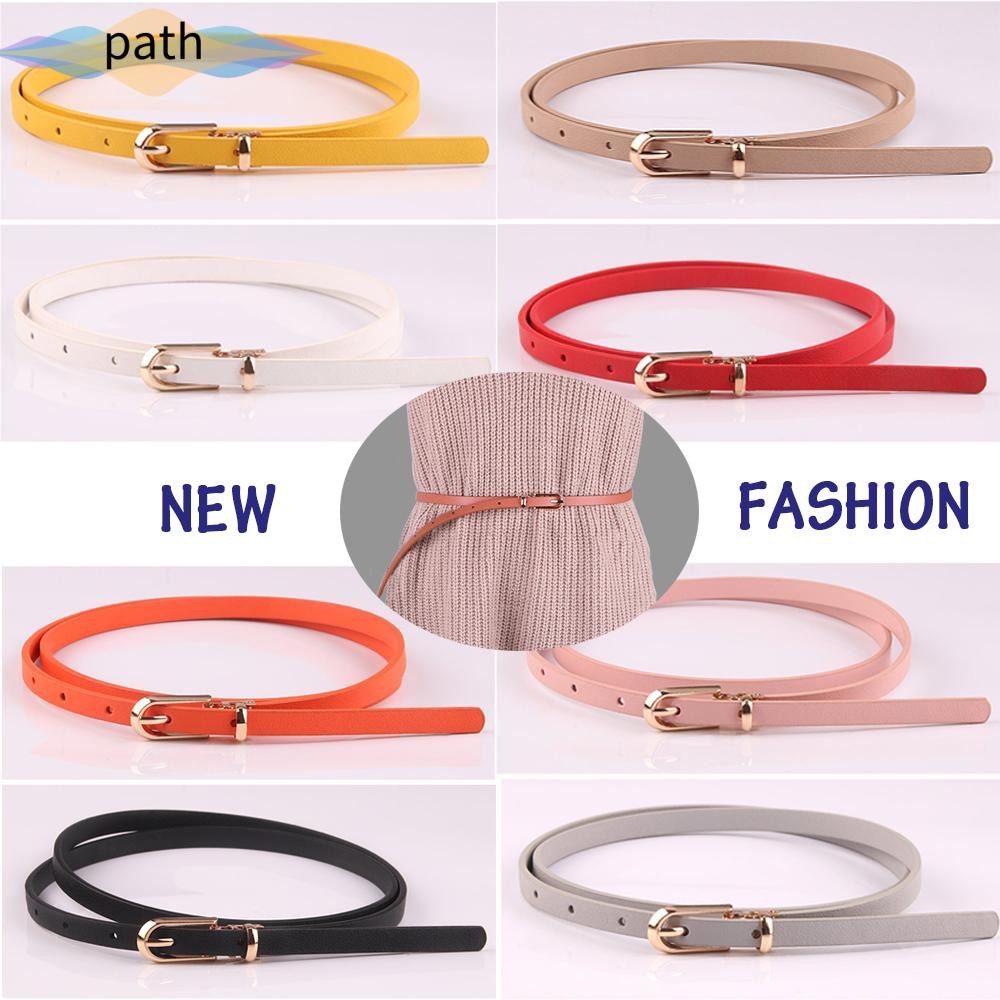 Dây nịt mỏng bản nhỏ duyên dáng màu kẹo cho nữ