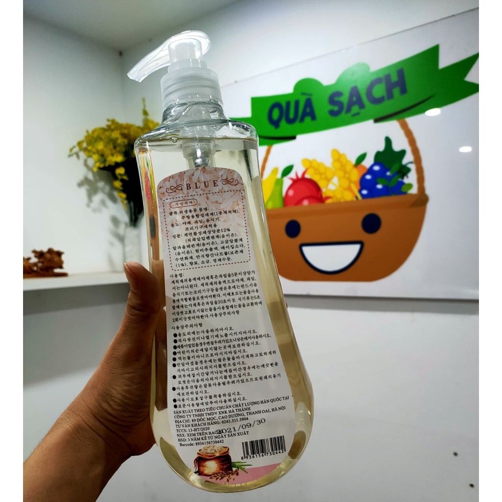 Chai nước rửa bát Blue