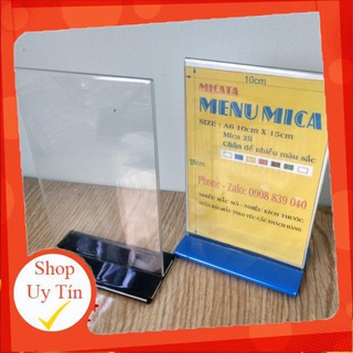 MENU MICA  A6 10x15cm, menu để bàn, menu để thực đơn nhà hàng, menu quán trà, menu quán cafe, menu quá trà sữa