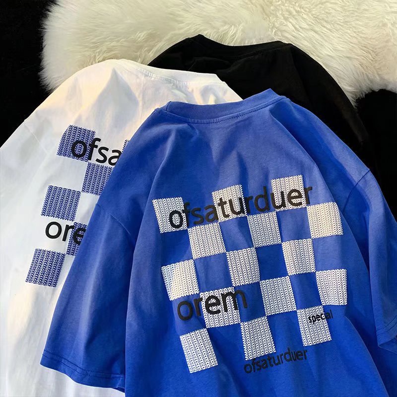 Áo phông nam hàn quốc simple áo thun nữ cổ tròn  unisex áo nam form rộng màu sắc rắn  bigsize t shirt áo đôi nam nu xu hướng in