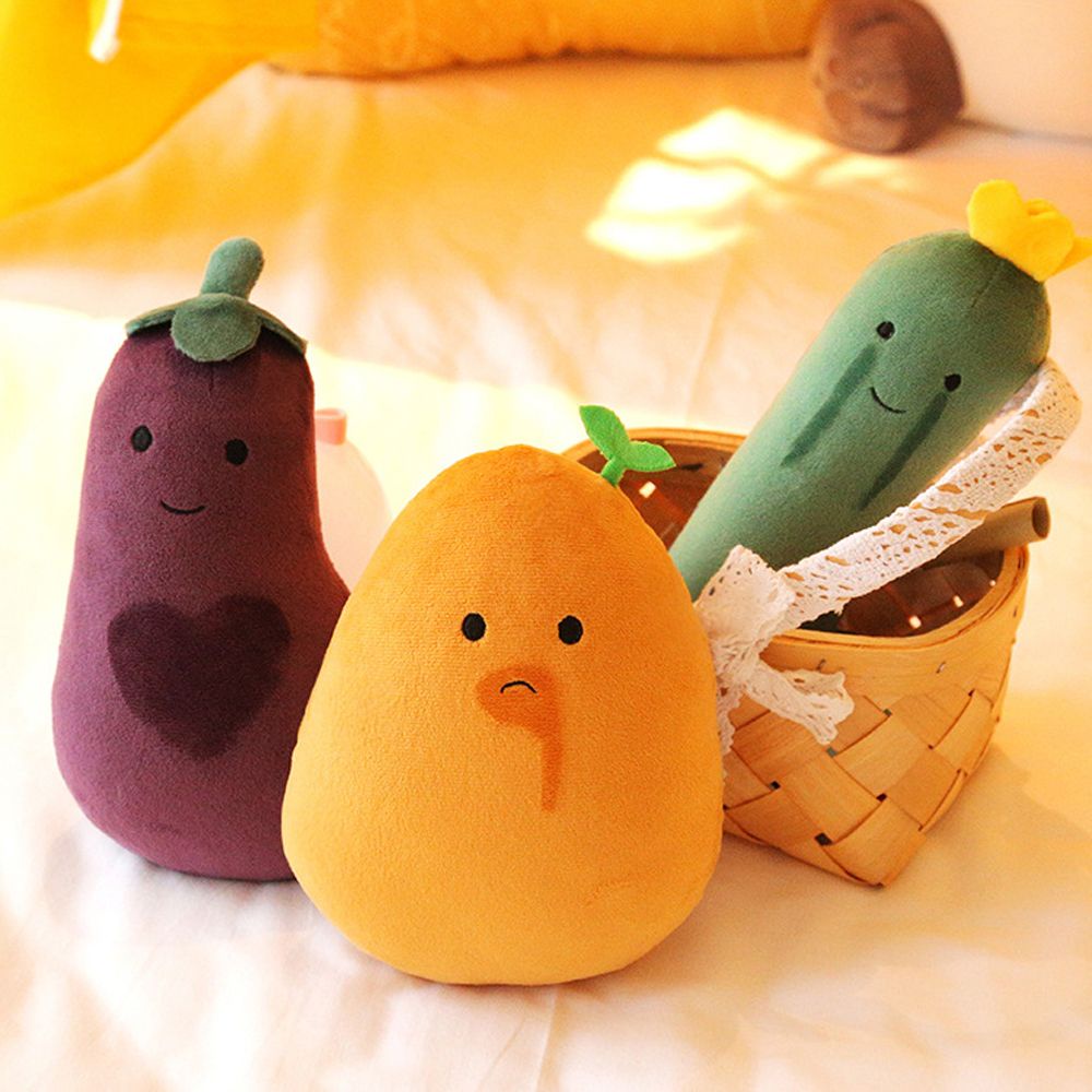Đồ chơi nhồi bông hình quả cà tím/ khoai tây/ dưa leo kích thước 25cm