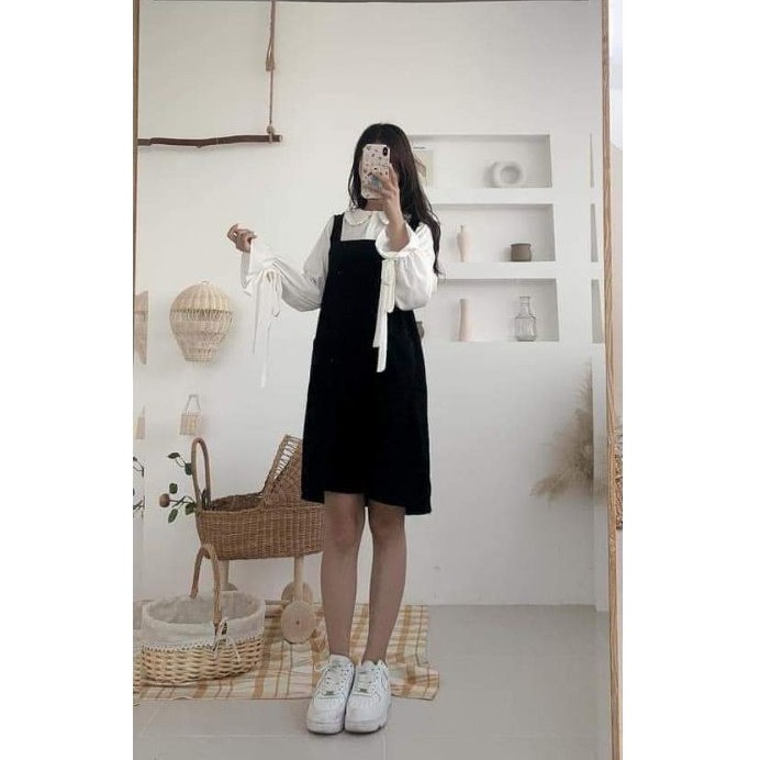 Váy bánh bèo- phối sơ mi trắng 💖 VIDEO + ẢNH THẬT 💖 Bộ váy liền sơ mi phong cách công chúa Maze House | BigBuy360 - bigbuy360.vn