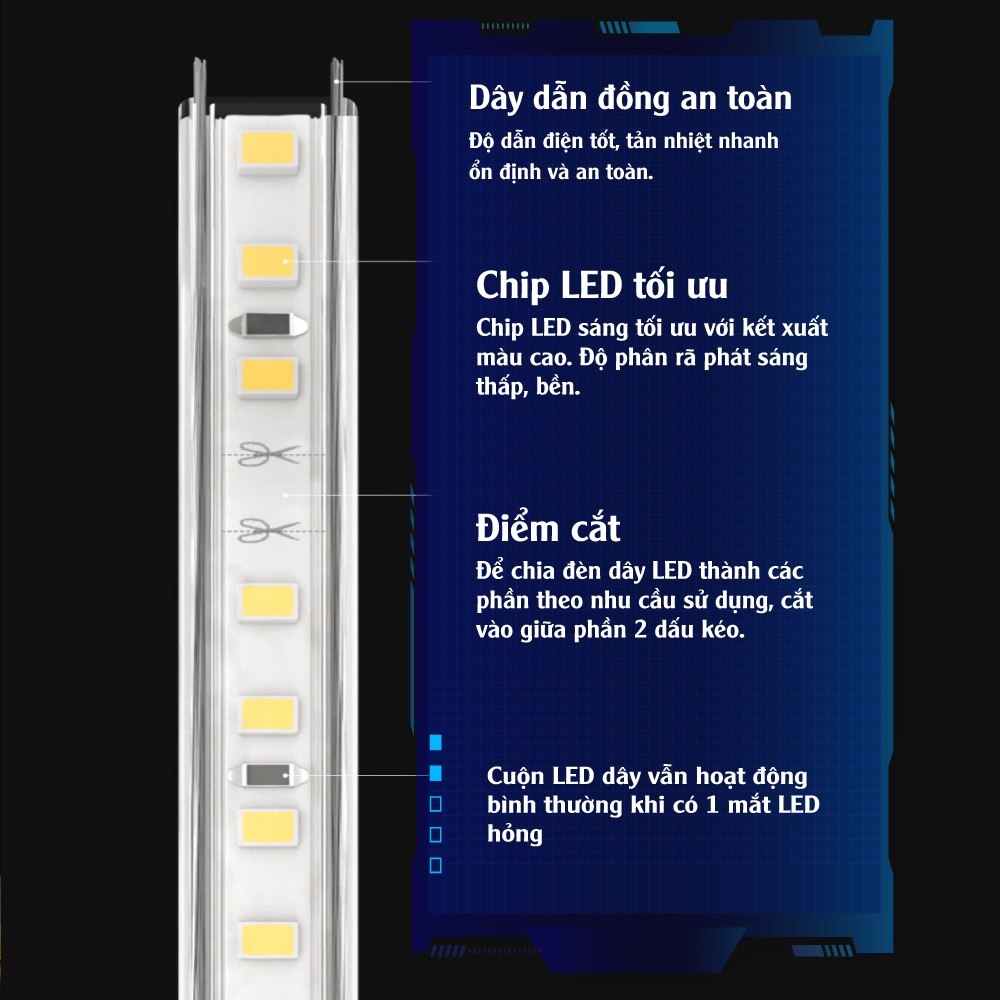 Đèn LED Dây 5050 OPPLE Ultility Strip HV (50m/Cuộn) - Sự Lựa Chọn Hoàn Hảo Trong Chiếu Sáng Trang Trí