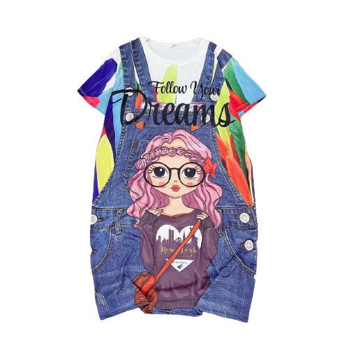 Váy bé gái Đầm bé gái in 3D size nhí đại TN22