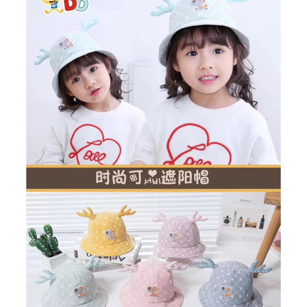 mũ (nón) cho bé gái từ 6th - 3 tuổi,có vành rộng, chất vải cotton cao cấp, mềm mại. Hình xinh yêu.