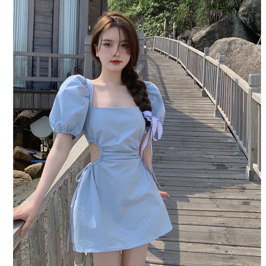 Đầm Hở Lưng Kiểu Hàn Quốc Thiết Kế Xinh Xắn Hợp Thời Trang Váy | BigBuy360 - bigbuy360.vn