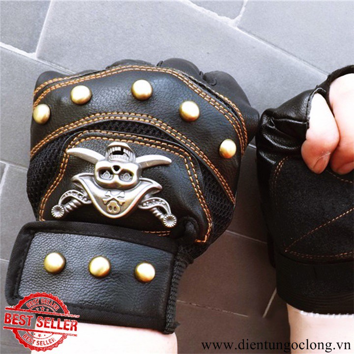 Găng Tay Lái Xe Skull Chuẩn Biker