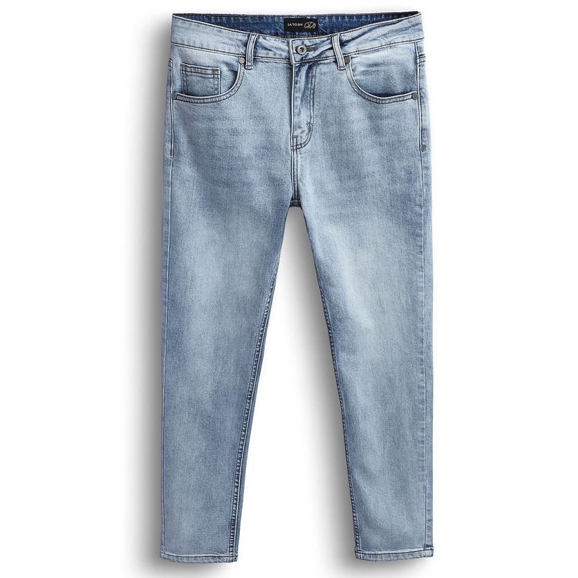 |Hẻm Store| Quần jean nam, quần bò nam SATOSHI xanh ống vừa SAQJ46 dáng regular fit, phong cách trẻ trung năng động - Hà