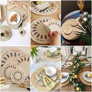 (DÀY-BỀN-ĐẸP) THẢM CÓI / THẢM LỤC BÌNH / tấm lót cách nhiệt cotton họa tiết decor bàn ăn. phụ kiện trang trí chụp ảnh