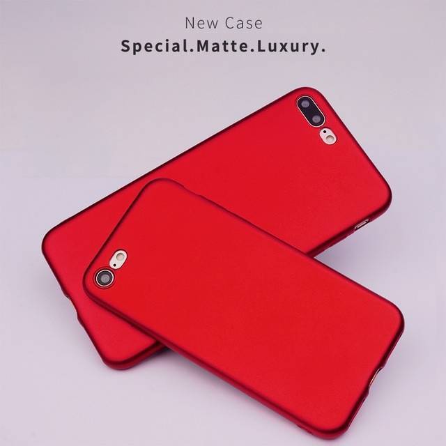 Ốp Điện Thoại Nhám Màu Đen / Đỏ Cho Iphone 7 X Samsung Note 8 Xiaomi Mi5c Oppo F7