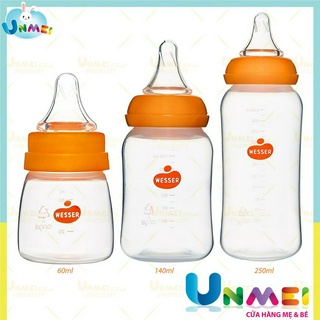 Bộ 3 bình sữa wesser pp cổ hẹp - bộ 2 bình sữa cổ rộng